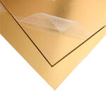 Espejo acrílico dorado decorativo de alta calidad, ideal para interiores modernos y diseños de pared con estilo